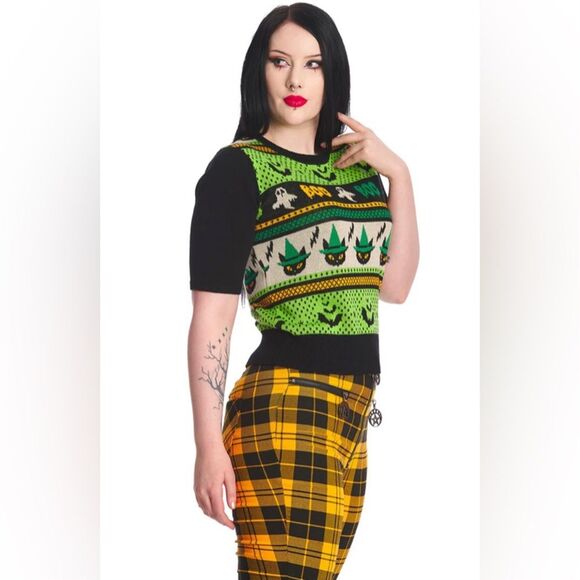 BANNED Apparel Spooky Boo Jumper Sweater Whimsigoth Halloween 4x NWT black - Picture 13 of 15